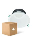 Mehrfachpackung 4x Philips LED Deckenstrahler Coreline DN142B Aluminium Weiß 19.2W 2300lm 60D - 840  | Ausschnitt 200mm - IP20 - Weiß Reflektor