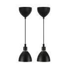 Nordlux Ray 2-Kit Pendelleuchte Metall Schwarz | Geeignet für 2x E14