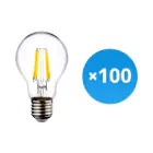 Mehrfachpackung 100x Budgetlight Lucent LED E27 Birne Fadenlampe Klar 4.5W 470lm - 840 Kaltweiß | Ersatz für 40W