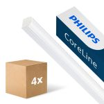 Lot 4x Philips Réglette LED CoreLine BN126C 31W 4100lm - 840  | 120cm - 1x Câblage Traversant