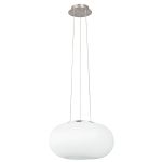 Eglo Suspension Luminaire Optica Échantillon Nickel Satiné | Convient pour 2x E27