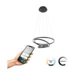 Eglo Suspension Luminaire Lobinero-Z Aluminium Échantillon Noir 40W 6100lm - 830-865 Accordable Blanc | IP20 - Zigbee Dimmable