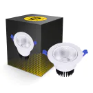 Bright Choice LED spot Ronde Inclinable 7W 560lm 60D - 930 Blanc Chaud | 85mm - Diamètre 70mm - UGR <19