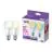 Pack duo 2x WiZ Smart LED E27 Poire Dépolie 8W 806lm | Meilleur Rendu De Couleur - Dimmable - Remplacement 60W