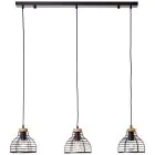 Brilliant Avia Suspension Luminaire Métal Bois Noir Bois | Convient pour 3x E27