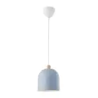 Nordlux Gaston Suspension Luminaire Métal et Bois Bleu | Convient pour E27