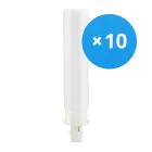 Lot 10x Ledvance Dulux-D LED 9W - 830 Blanc Chaud | 2 Broches - Remplacement 26W