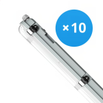 Lot 10x Réglette LED Étanche V3.0 35-65W 4550-9100lm - 830-865 CCT | 150cm - Câblage Traversant (5x2.5mm2)