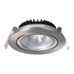 LED Inclinable Spot Argent Ronde 6W 550lm 60D - 927 Blanc Très Chaud | 85mm - IP54 - Dimmable - Meilleur Rendu De Couleur
