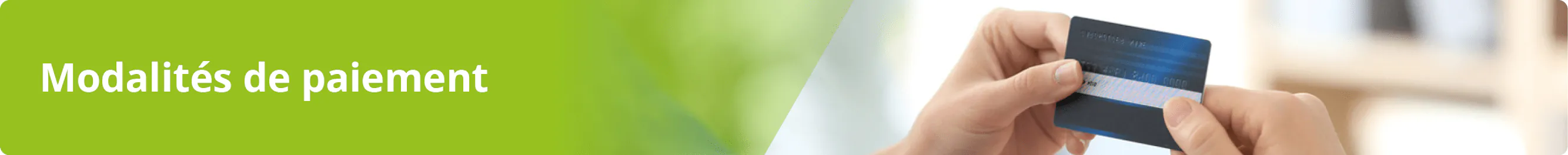 Modalites et paiement
